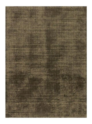 Tapis tissé main nylon recyclé uni moderne Linen