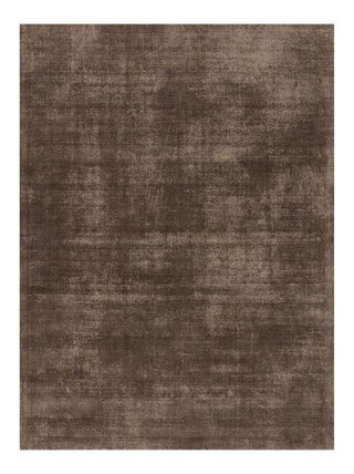Tapis tissé main nylon recyclé uni moderne Linen