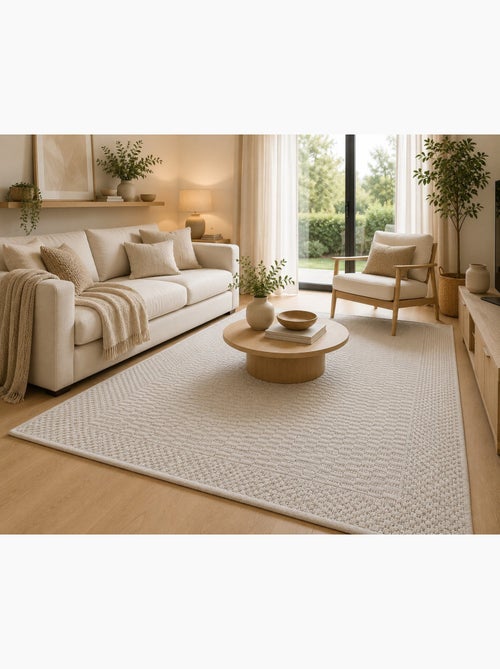 Tapis tissé Naturel - 120x170 / Crème - Kiabi