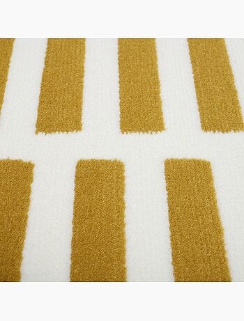 Tapis tissé rayures horizontales, motif graphique épuré, lyn49 nat