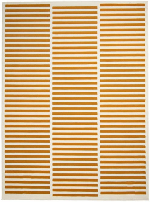 Tapis tissé rayures horizontales, motif graphique épuré, lyn49 nat - Kiabi