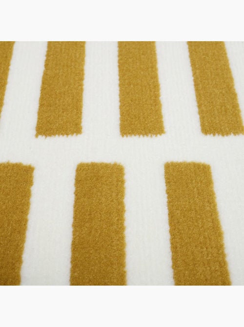 Tapis tissé rayures horizontales, motif graphique épuré, lyn49 nat - Kiabi