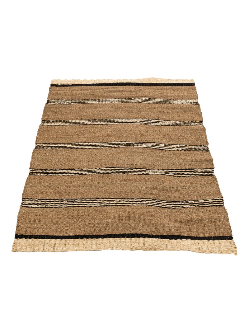 Tapis tressé en feuilles de palme Beige - Kiabi