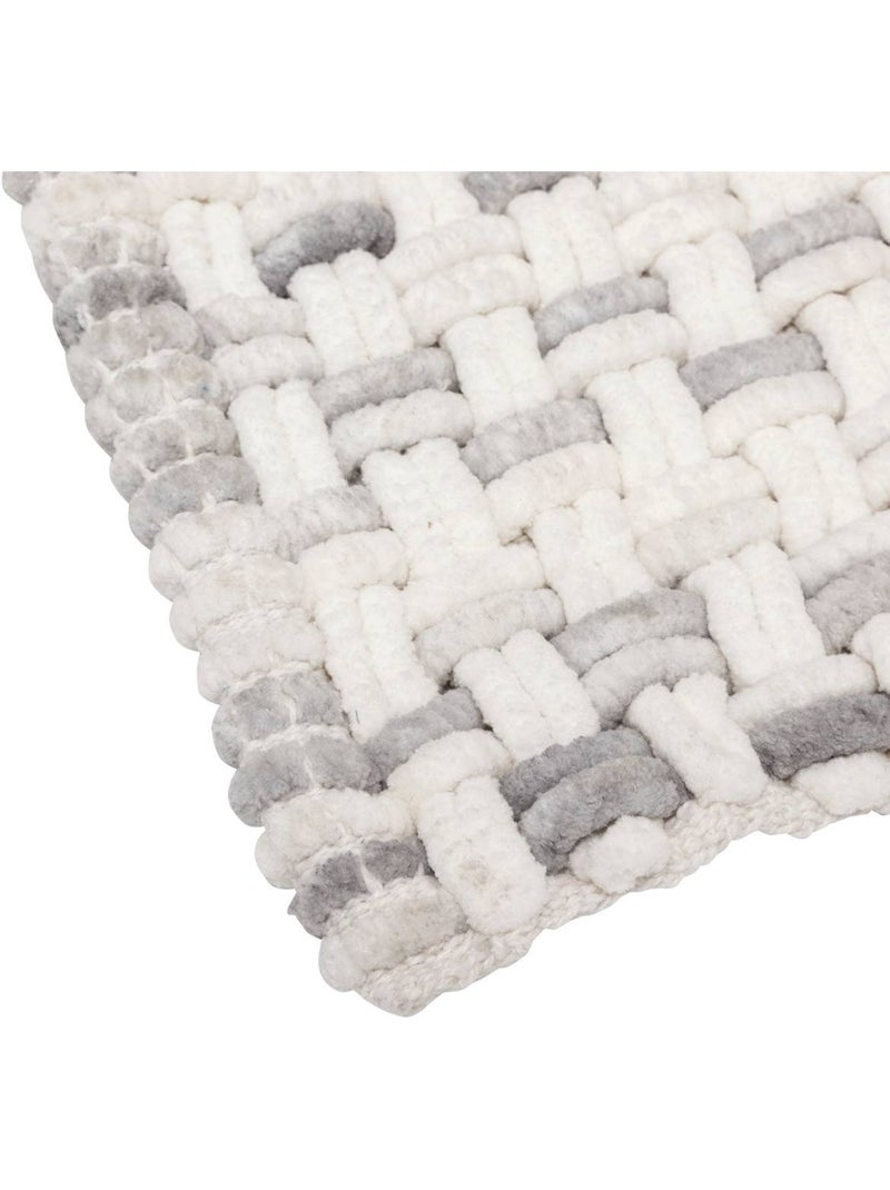 Tapis tressé natural Gris - Kiabi