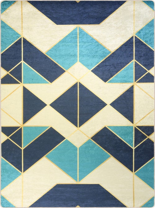 Tapis TRIANGLE Bleu/Beige - Kiabi