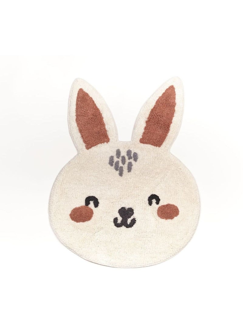 Tapis tufté animalier coton FUNNY Blanc - Kiabi