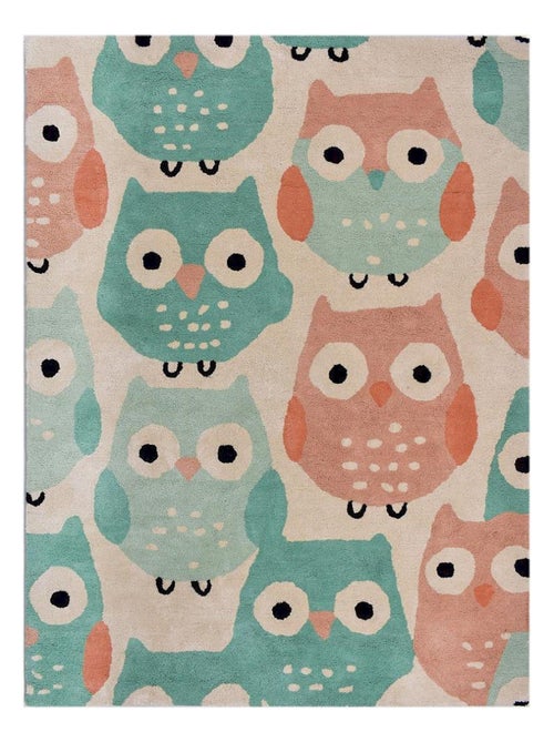 Tapis tufté en coton CHOUCOU 'Deko&co' - Kiabi