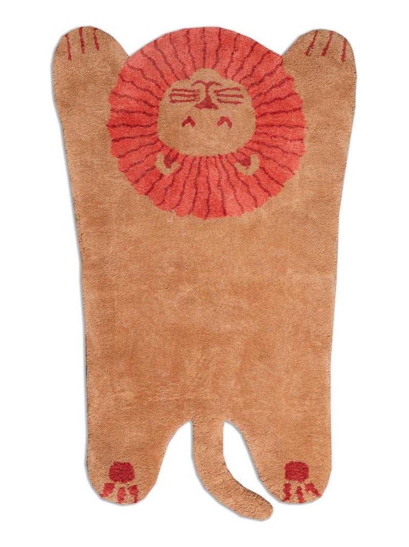 Tapis tufté en coton forme ALEX 'Deko&co' Marron - Kiabi