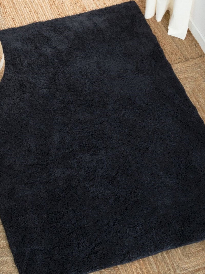 Tapis tufté INDIES NATURE gris anthracite - Kiabi