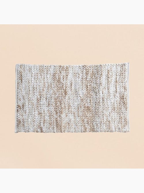 Tapis tufté main beige 140x80cm - Kiabi