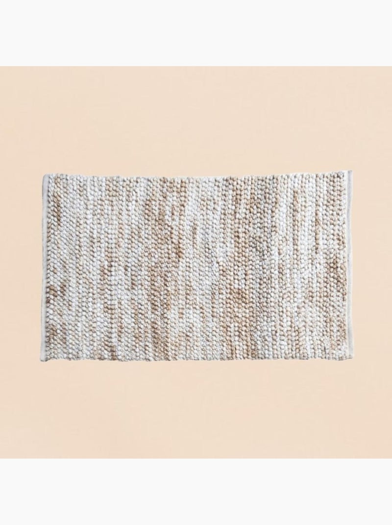 Tapis tufté main beige 140x80cm Beige - Kiabi