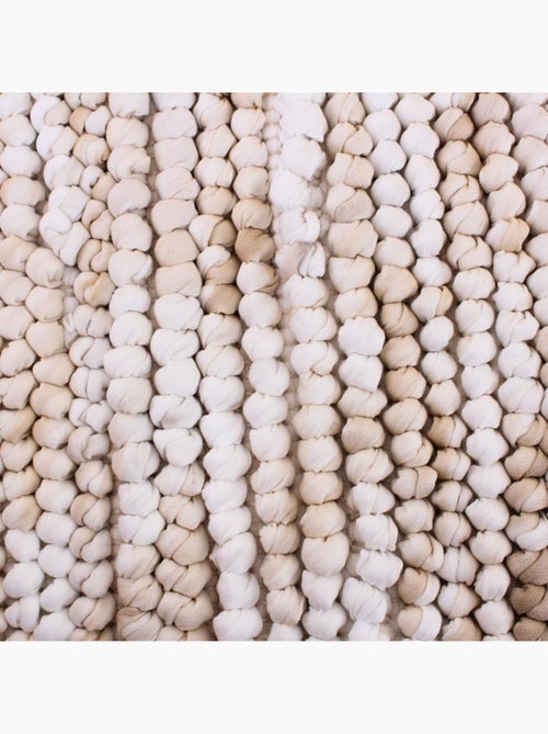 Tapis tufté main beige 140x80cm - Kiabi