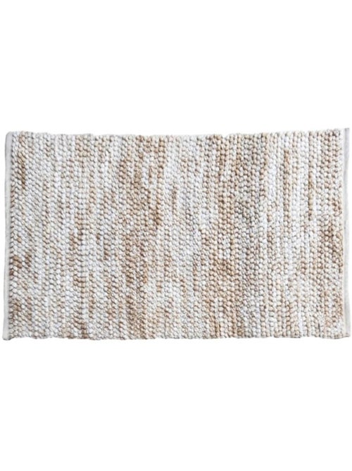 Tapis tufté main beige 140x80cm - Kiabi