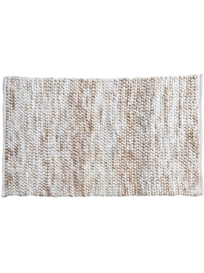 Tapis tufté main beige 140x80cm Beige - Kiabi