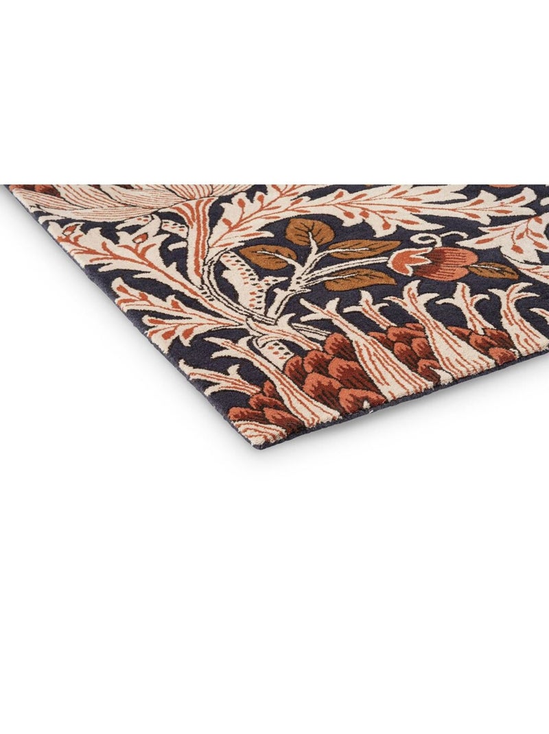 Tapis tufté main laine floral moderne Artichoke Ambre - Kiabi