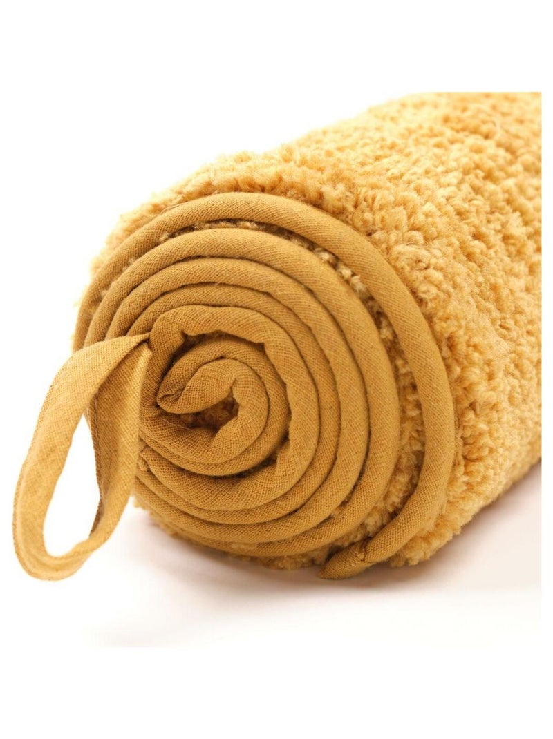 Tapis tufté uni PERMANENT Jaune - Kiabi