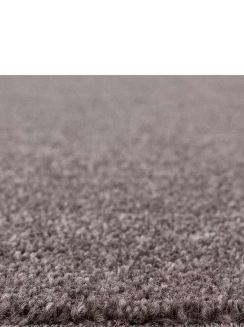 Tapis uni à courtes mèches pour salon Rush Marron - Kiabi