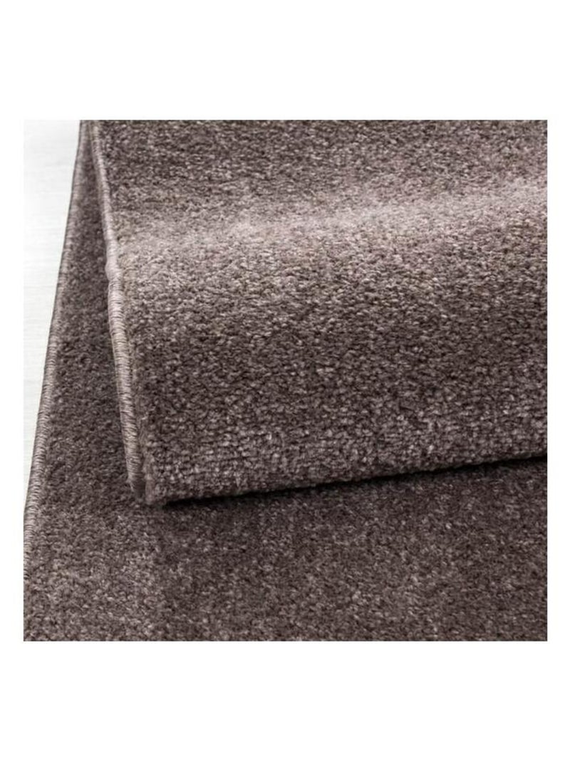 Tapis uni à courtes mèches pour salon Rush Marron - Kiabi
