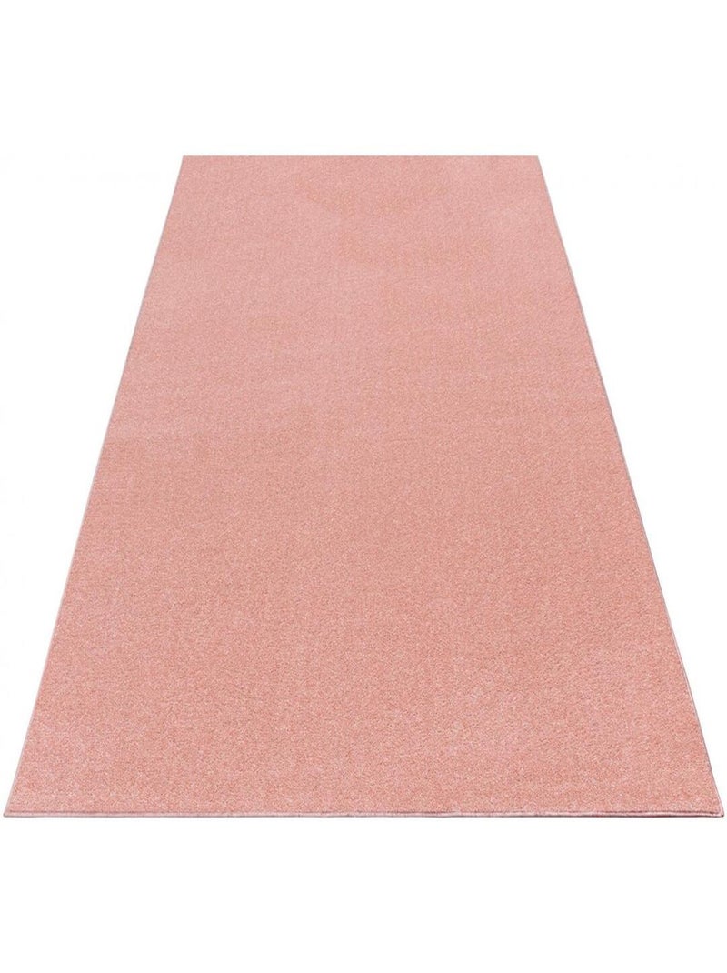 Tapis uni à courtes mèches pour salon Rush Noir Rose - Kiabi