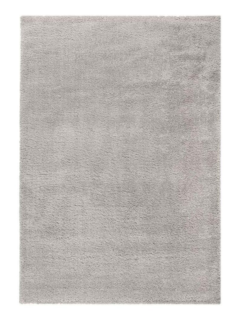 Tapis uni à longues mèches moderne doux Feather Soft Gris - Kiabi