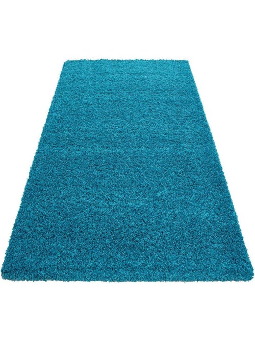 Tapis uni à longues mèches rectangle Swirls - Kiabi