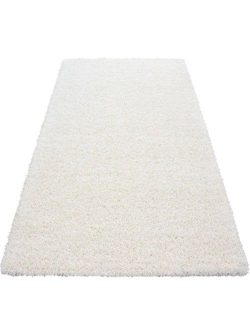 Tapis uni à longues mèches rectangle Swirls - Kiabi