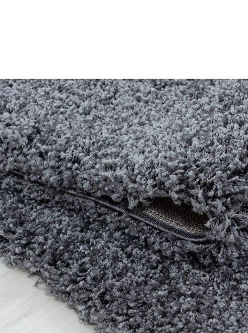 Tapis uni à longues mèches rectangle Swirls - Kiabi