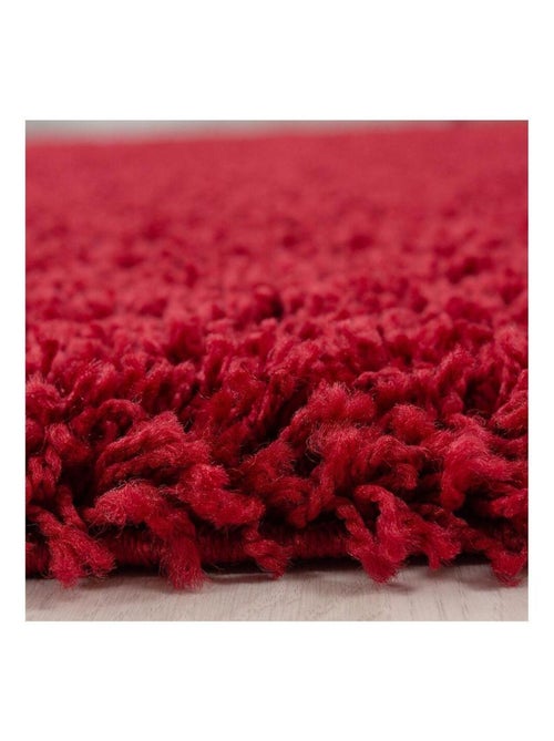 Tapis uni à longues mèches rectangle Swirls - Kiabi