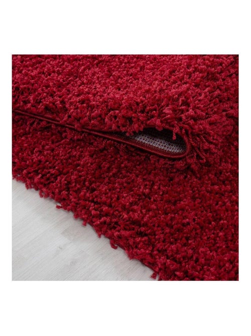 Tapis uni à longues mèches rectangle Swirls - Kiabi