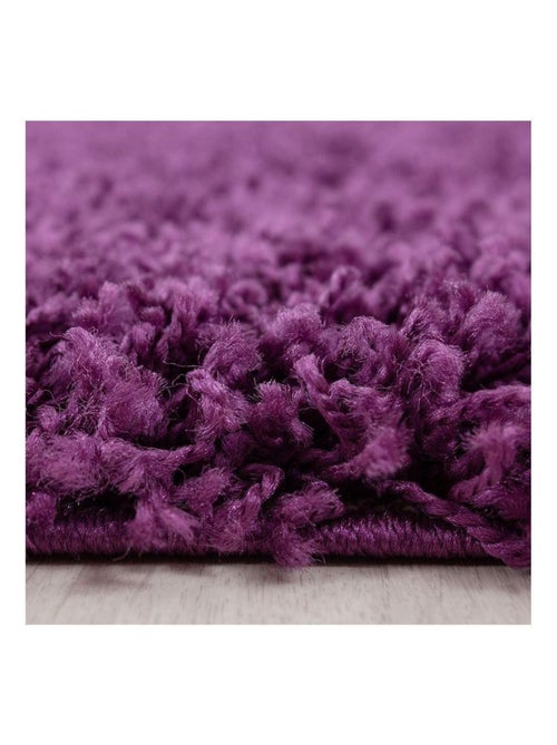 Tapis uni à longues mèches rectangle Swirls - Kiabi