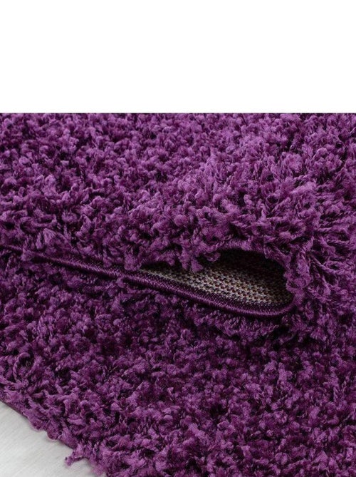 Tapis uni à longues mèches rectangle Swirls - Kiabi