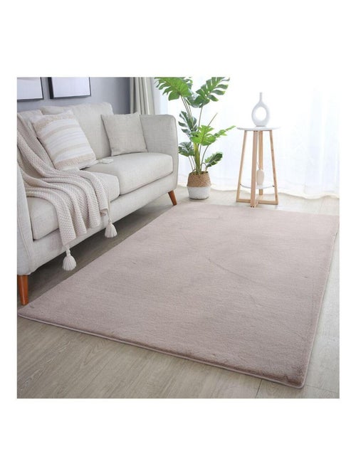 Tapis uni doux à courtes mèches Hector - Kiabi