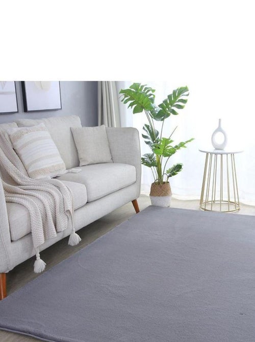 Tapis uni doux à courtes mèches Hector - Kiabi
