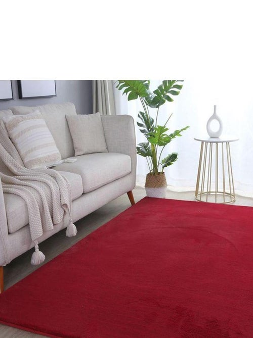 Tapis uni doux à courtes mèches Hector - Kiabi