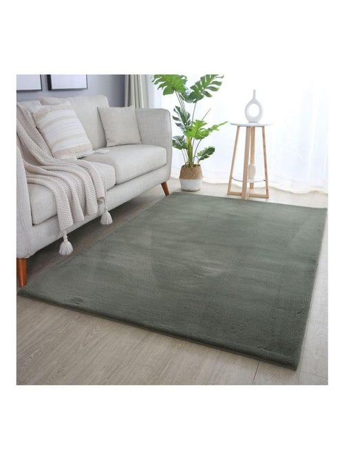 Tapis uni doux à courtes mèches Hector - Kiabi