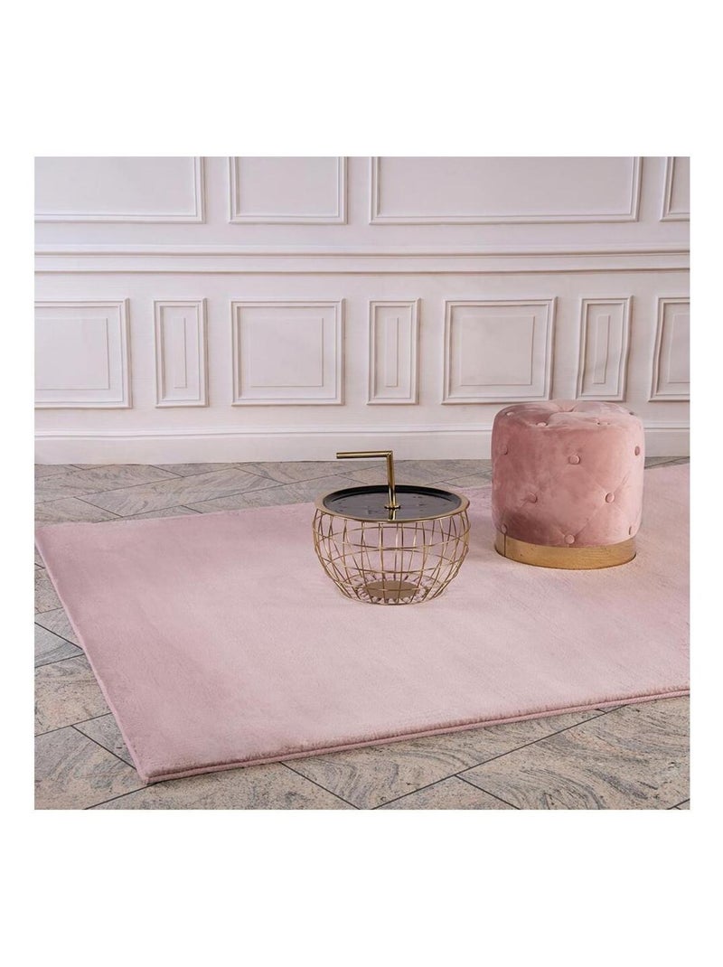 Tapis uni doux pour salon rectangle Paradise Rose pastel - Kiabi