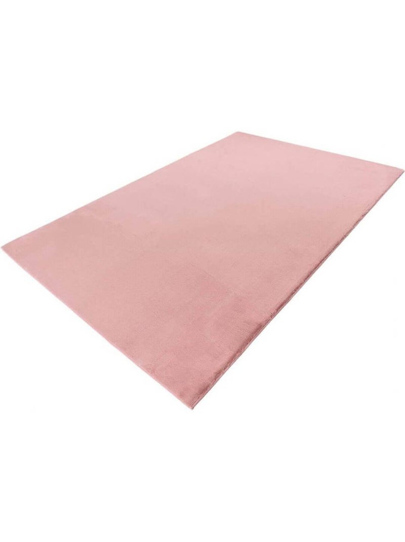 Tapis uni doux pour salon rectangle Paradise Rose pastel - Kiabi