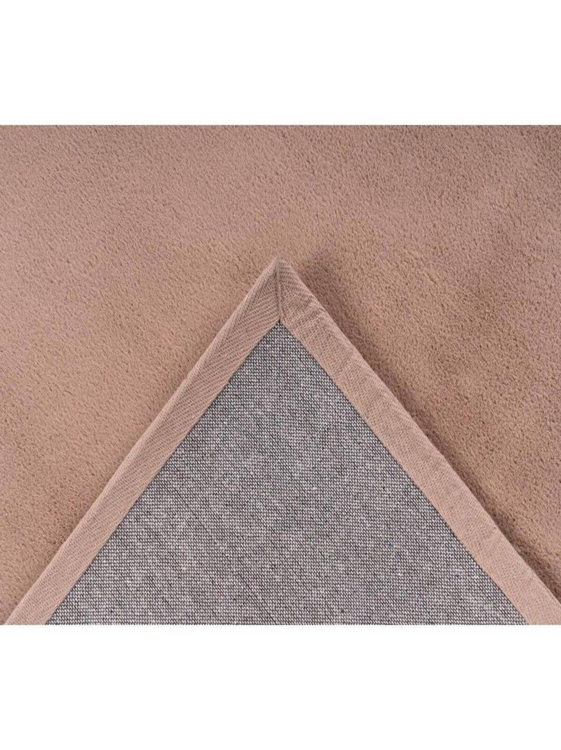 Tapis uni doux pour salon rectangle Paradise Taupe - Kiabi