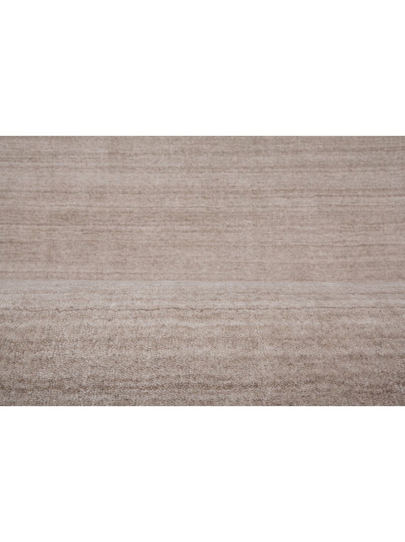 Tapis uni en laine et viscose pour salon Rosace Ivoire - Kiabi