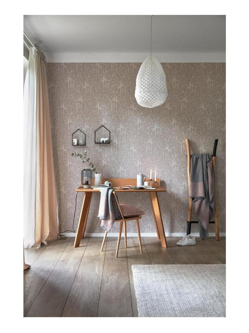 Tapis uni en laine rectangle Maya Kelim Esprit Home Argenté - Kiabi