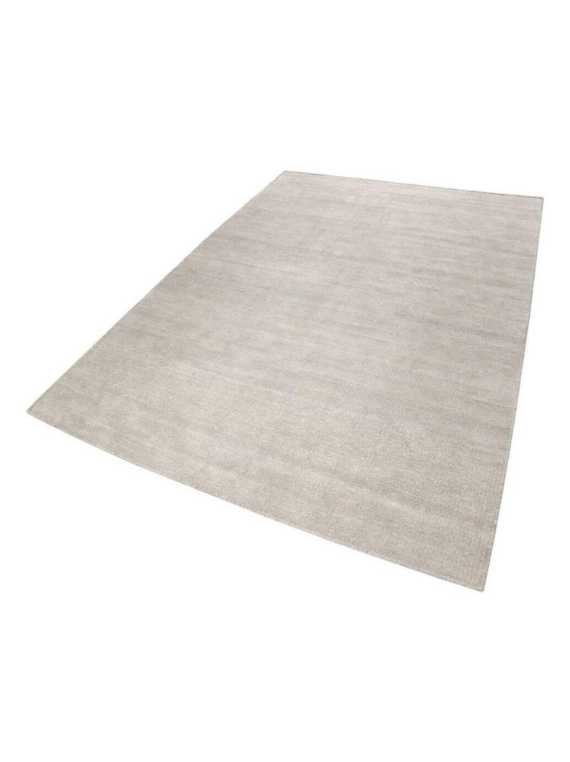 Tapis uni en laine rectangle Maya Kelim Esprit Home Argenté - Kiabi