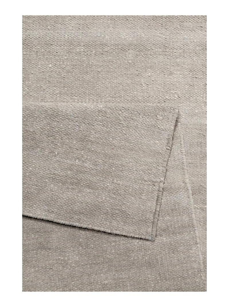 Tapis uni en laine rectangle Maya Kelim Esprit Home Argenté - Kiabi