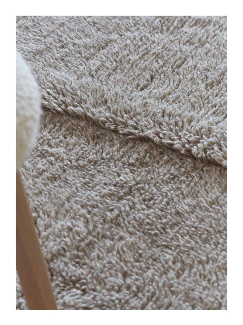 Tapis uni naturel en laine lavable en machine Tundra Gris - Kiabi