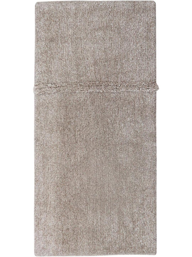 Tapis uni naturel en laine lavable en machine Tundra Gris - Kiabi