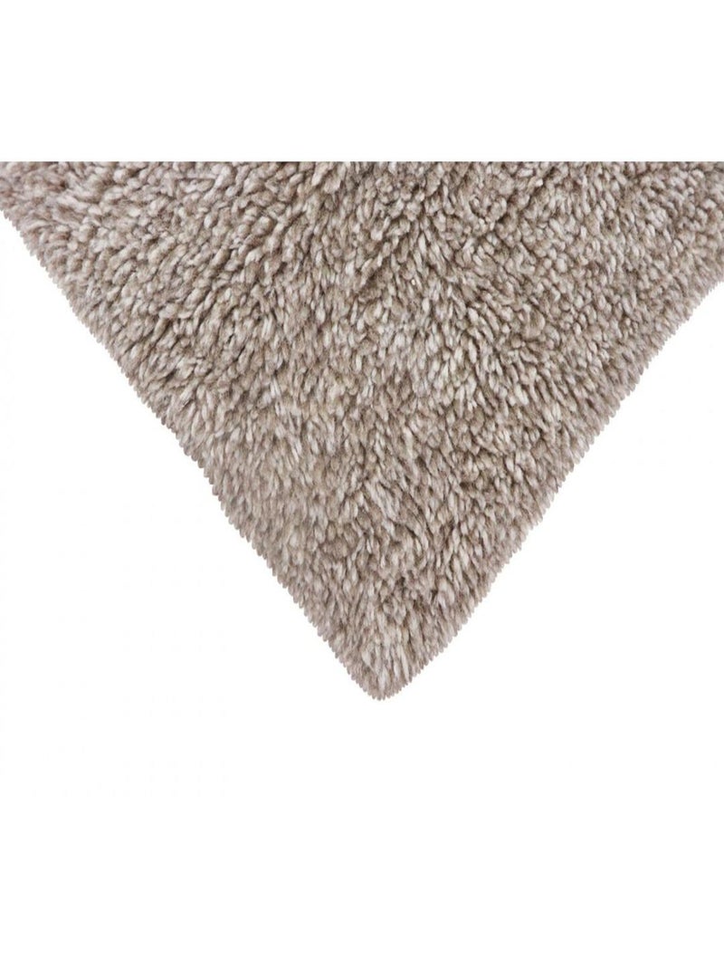Tapis uni naturel en laine lavable en machine Tundra Gris - Kiabi