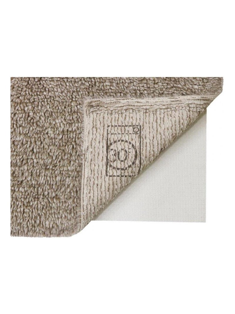 Tapis uni naturel en laine lavable en machine Tundra Gris - Kiabi