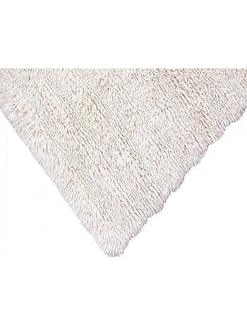 Tapis uni naturel lavable en machine en laine Dunes