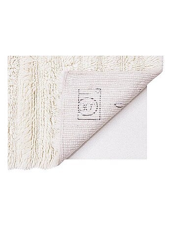 Tapis uni naturel lavable en machine en laine Dunes