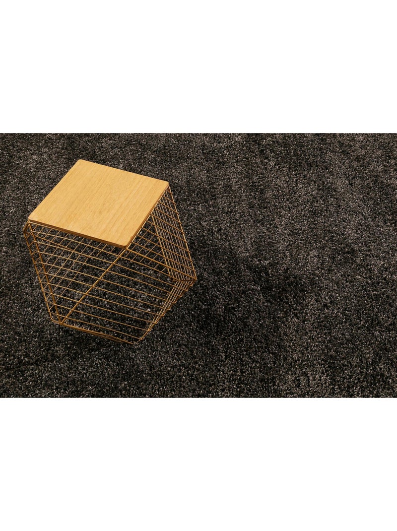 Tapis uni rectangle à longues mèches Live Nature Esprit Gris - Kiabi