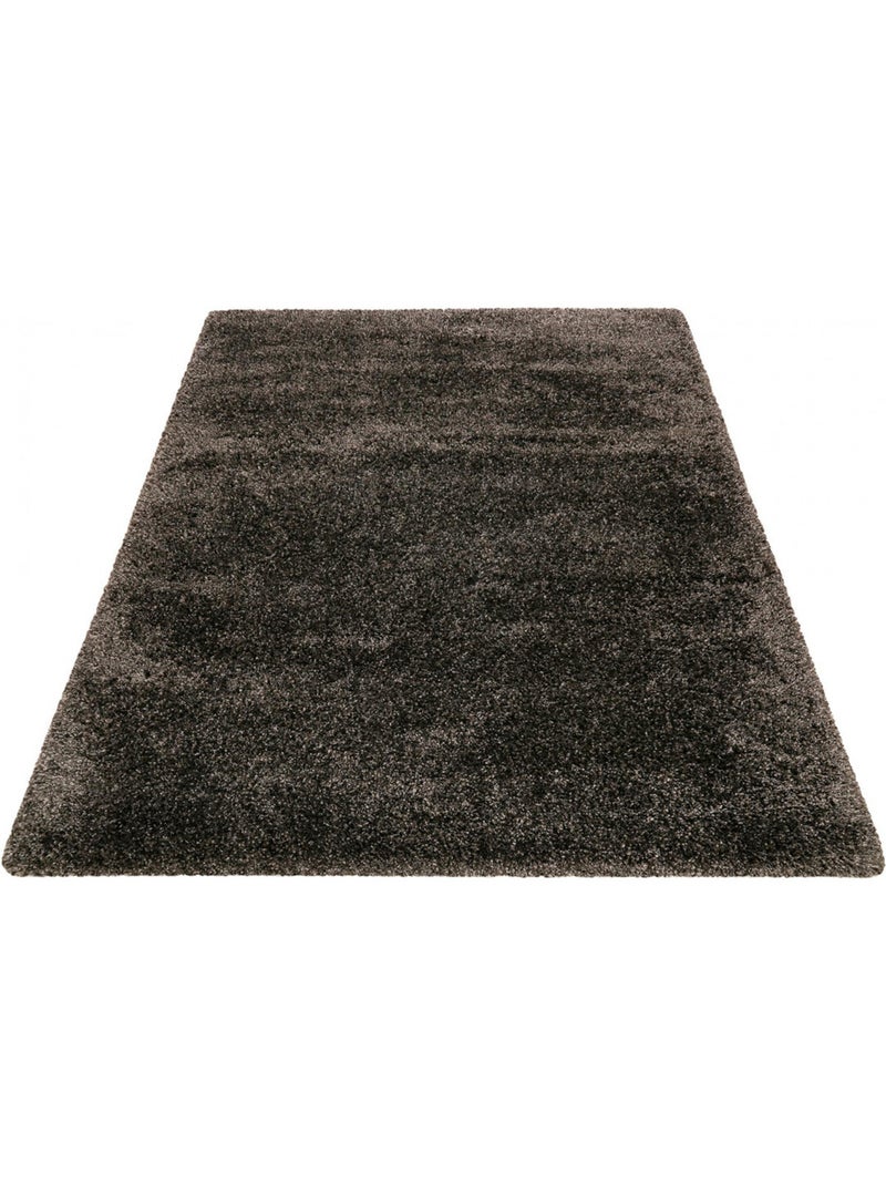 Tapis uni rectangle à longues mèches Live Nature Esprit Gris - Kiabi